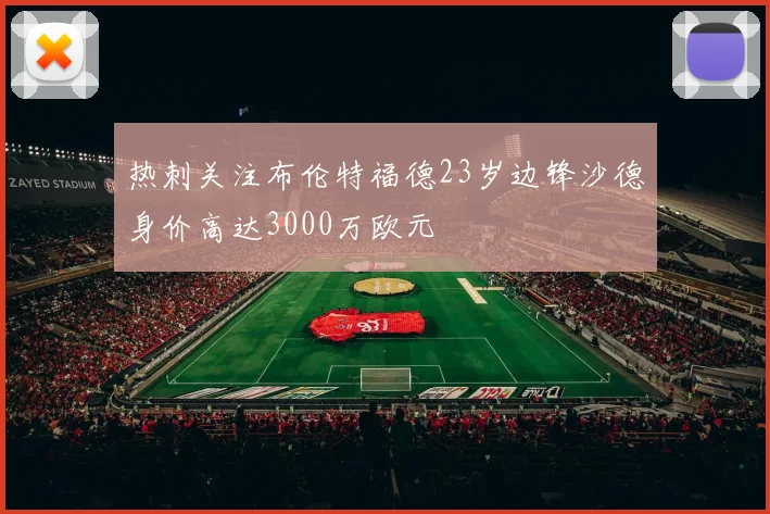 热刺关注布伦特福德23岁边锋沙德身价高达3000万欧元
